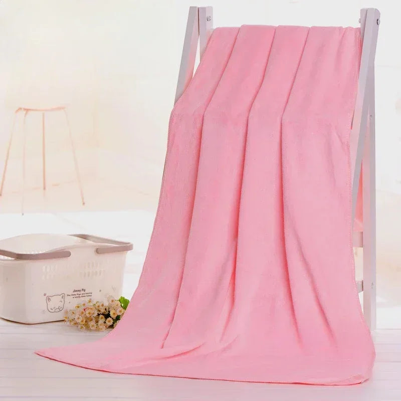 Grande Serviette de Bain Microfibre Unie 70 x 140 cm en 12 Coloris