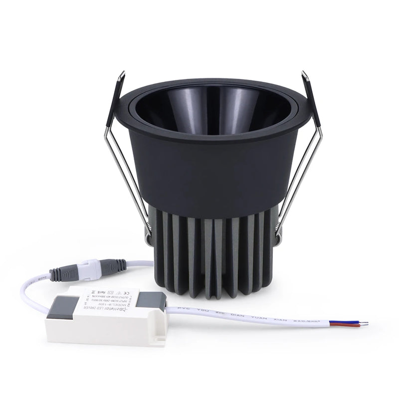 Spot LED Encastrable Cuisine Anti-Éblouissement, Noir ou Blanc, 7 ou 12 W