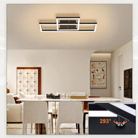 Plafonnier LED Cuisine Cadre Pivotant Noir ou Blanc, 20 W, 42 cm
