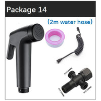 Douchette WC Noire Kit Complet avec Support Mural