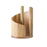 Porte-Essuie-Tout en Bois à Poser, Support Courbe 15 cm ou Tige Droite