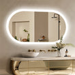 Miroir LED Salle de Bain Ovale Anti-Buée Tactile 80 x 50 cm