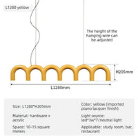 Suspension Cuisine LED Arches Colorées, 2 à 12 LED, 6 Coloris