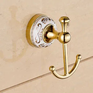 Ensemble d'Accessoires Salle de Bain Céramique Chromé