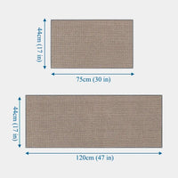 Tapis de Cuisine Tissé Aspect Lin Lavable Antidérapant, 6 Tailles