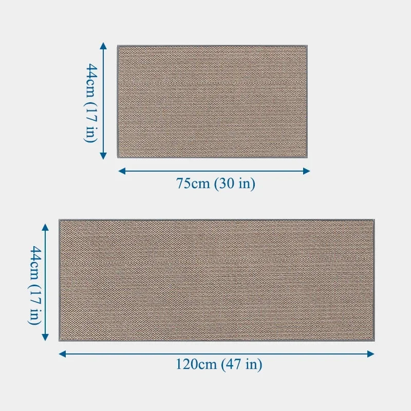 Tapis de Cuisine Tissé Aspect Lin Lavable Antidérapant, 6 Tailles