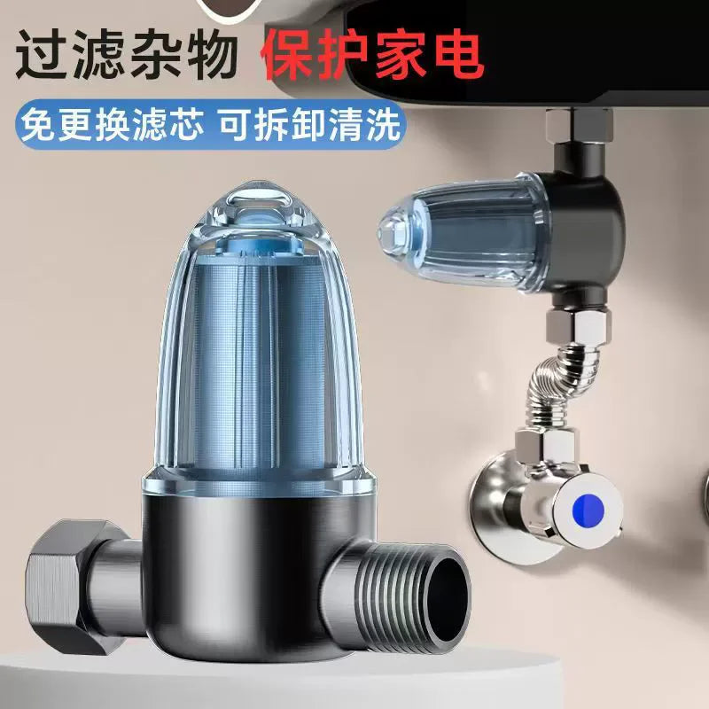 Préfiltre d'Eau Laiton pour Chauffe-Eau, Cartouche Inox Lavable et Détachable
