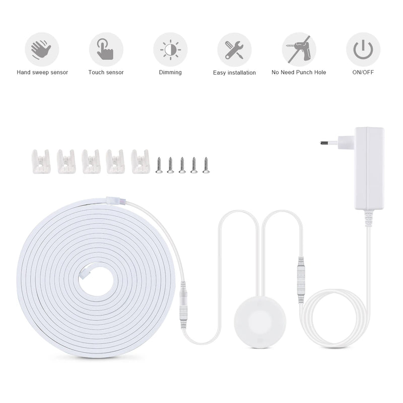 Ruban LED COB 24 V Sous Meuble avec Capteur Tactile, 1 à 10 m