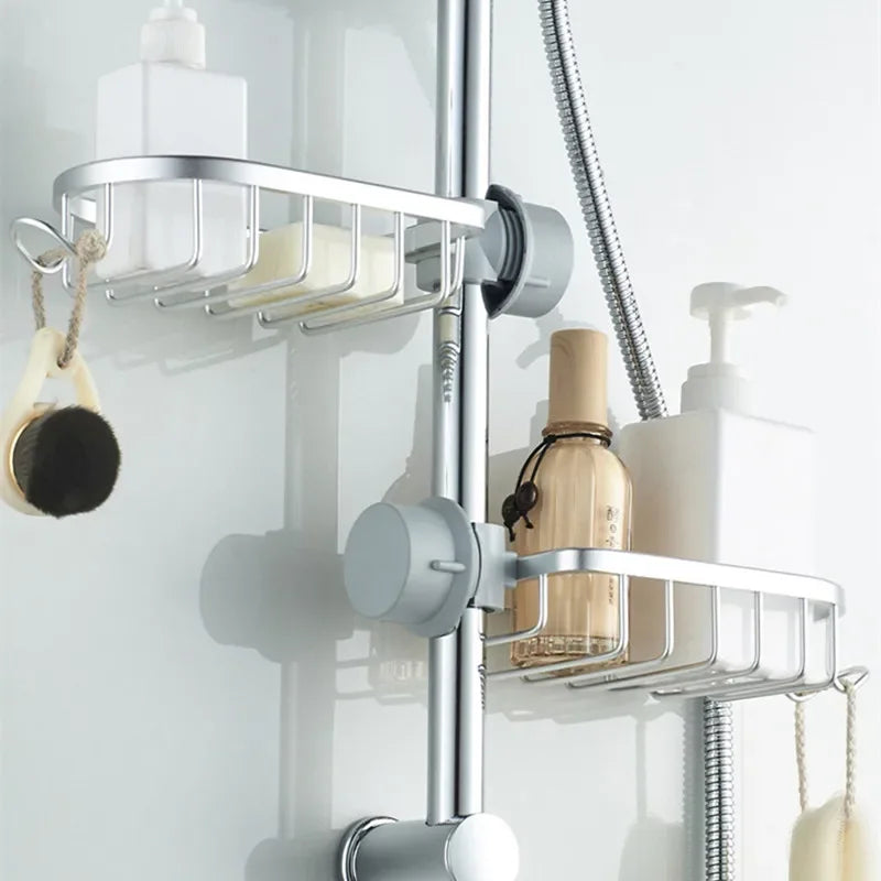 Porte-Savon à Clip pour Robinet ou Barre de Douche, Aluminium, 4 Couleurs