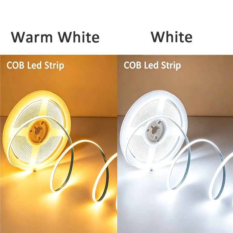 Ruban LED USB COB Variateur Sous Meuble Cuisine 1 à 5 m