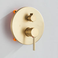 Douche Encastrable Dorée 2-3 Voies Effet Pluie