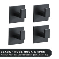 Patère Adhésive Sans Perçage Aluminium 1 à 6 Pièces