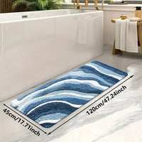 Tapis de Bain Vagues Océan Microfibre Antidérapant