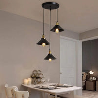 Suspension Cuisine Industrielle Noir et Doré, Plafonnier ou Applique, 22 cm