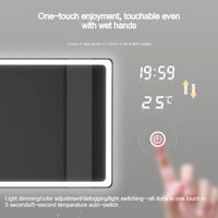 Miroir LED Salle de Bain Rectangulaire Mural Variateur Tactile