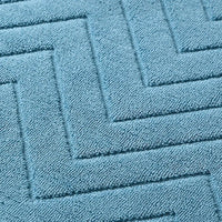 Tapis de Bain Coton Absorbant 45 x 75 cm, Motif Chevrons ou Cadre