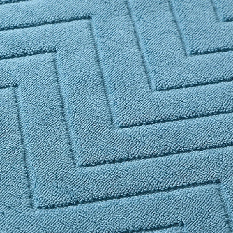Tapis de Bain Coton Absorbant 45 x 75 cm, Motif Chevrons ou Cadre