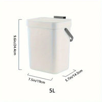 Poubelle de Cuisine à Compost Suspendue 3 ou 5 L avec Couvercle