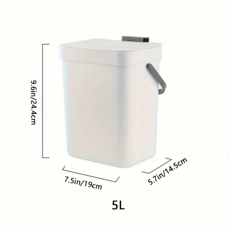 Poubelle de Cuisine à Compost Suspendue 3 ou 5 L avec Couvercle