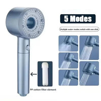 Pommeau de Douche Filtrant 5 Modes, 4 Coloris, Accessoires à la Pièce