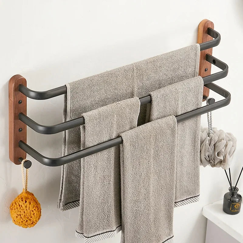Accessoires Salle de Bain Bois Noyer Noir à la Pièce, 15 Articles