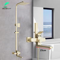 Colonne de Douche Pluie Dorée avec Robinet de Baignoire 25 cm