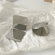 Miroir de Poche Inox 304 Rond ou Carré, Double Face Pliable