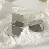 Miroir de Poche Inox 304 Rond ou Carré, Double Face Pliable