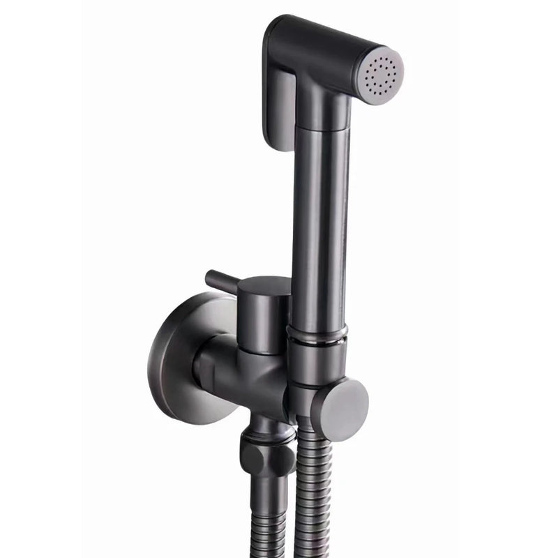 Douchette WC Murale avec Robinet d'Arrêt et Flexible 1,2 m, 5 Finitions