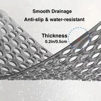 Tapis de Douche Antidérapant à Ventouses Drainant 43 x 75 cm