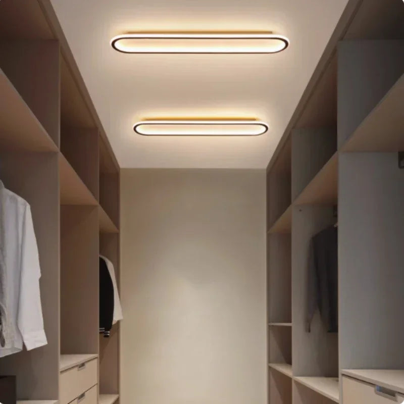 Plafonnier Cuisine LED Ovale Noir Moderne, 40, 60 ou 80 cm