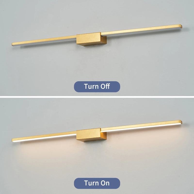 Réglette LED Miroir Salle de Bain Noire ou Dorée