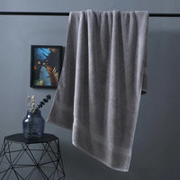 Grande Serviette de Bain Coton 80 x 160 cm, Gris, Blanc ou Bleu