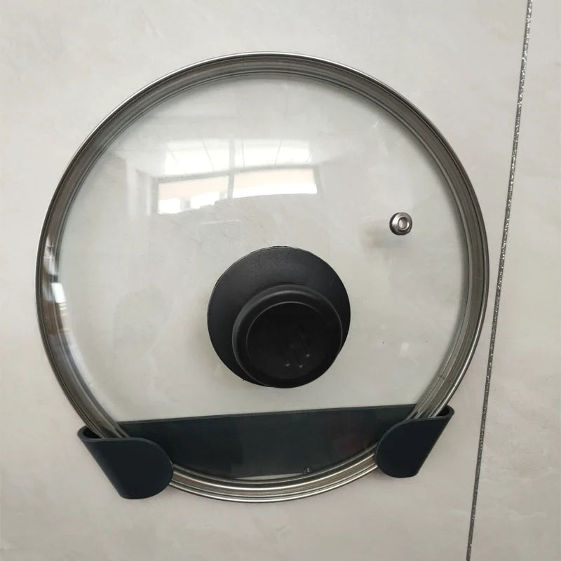 Range-Couvercle Mural Adhésif Sans Perçage Gris, Pièce Unique ou Paire