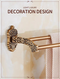 Accessoires Salle de Bain Bronze Antique Ciselé en Aluminium à la Pièce, 13 Articles