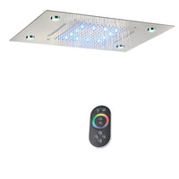 Douche Encastrable LED Plafond Cascade Noir Mat