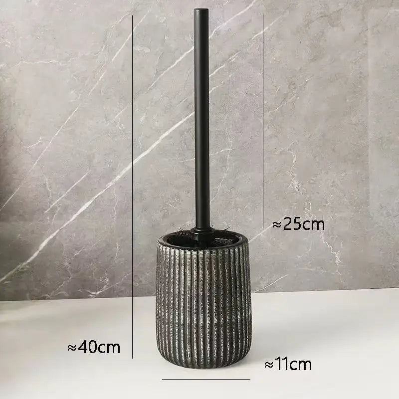 Brosse WC Céramique Rayée Style Wabi-Sabi à Poser 40 cm