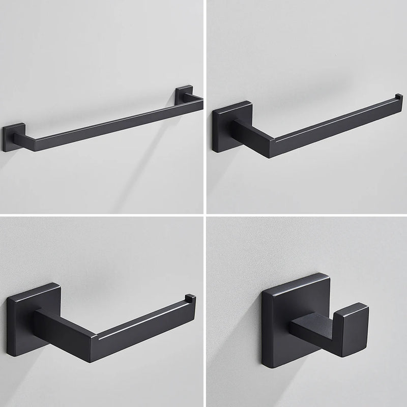 Ensemble Accessoires Salle de Bain Inox 4 Pièces