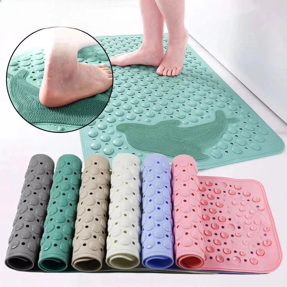 Tapis de Baignoire Antidérapant Dauphin à Bulles de Massage