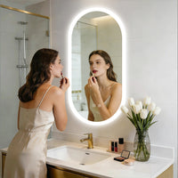 Miroir LED Ovale Salle de Bain Intelligent 80x50 cm