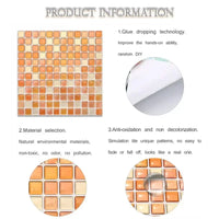 Sticker Mosaïque Cristal 3D Adhésif Étanche pour Cuisine