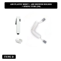 Douchette WC Blanche Pulvérisateur ABS ou Inox avec Flexible et Support Mural