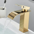 Mitigeur Lavabo Cascade Doré Compact en Inox