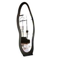 Miroir sur Pied Forme Organique Noir ou Noyer