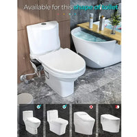 Bidet WC Non Électrique Autonettoyant à Double Buse, Pression Réglable