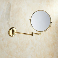 Miroir Grossissant Laiton Doré Double Face x3