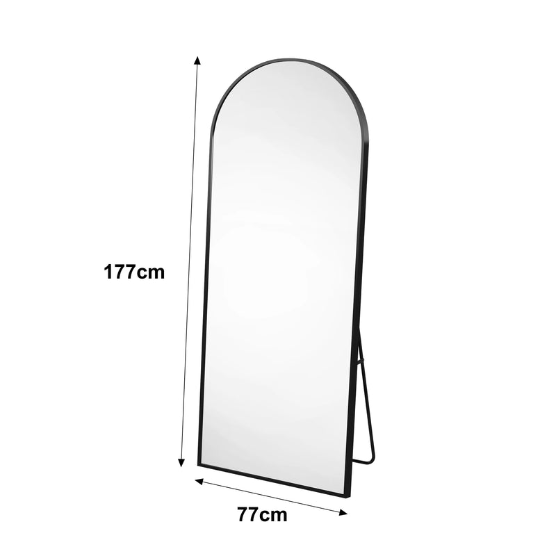 Miroir sur Pied Arche Grande Taille Noir ou Doré