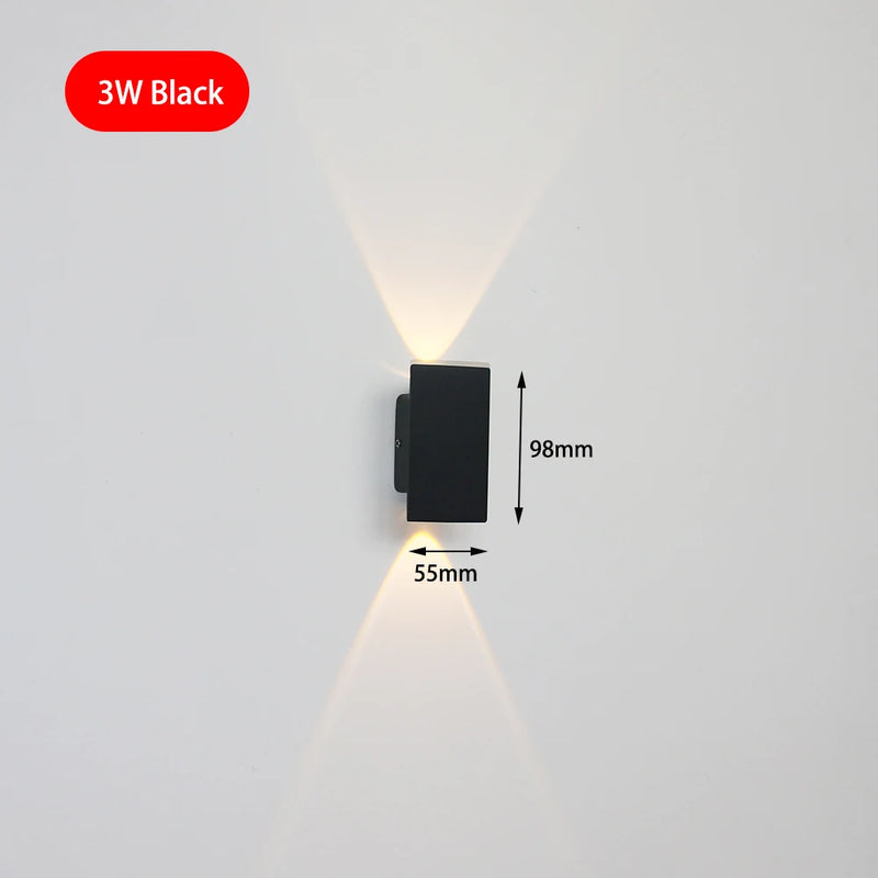Applique Murale LED Rectangulaire Haut et Bas, Aluminium, 9,8 à 61 cm