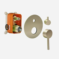 Douche Encastrable Dorée Pluie avec Robinet de Baignoire