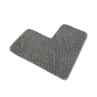 Tapis de Bain Chenille en L pour Douche d'Angle 80 x 80 cm
